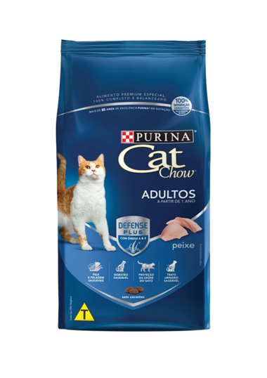 Ração Nestlé Purina Cat Chow para Gatos Adultos Sabor Peixe 10,1 Kg