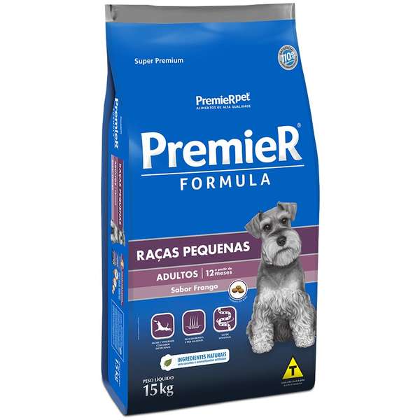 Ração Premier Fórmula para Cães Adultos de Raças Pequenas Sabor Frango 15 Kg