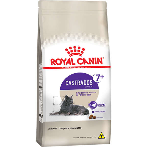 Ração Royal Canin Sterilised 7+ para Gatos Adultos Castrados acima de 7 anos 4Kg