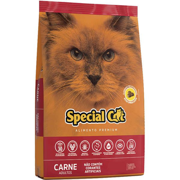 Ração Special Cat para Gatos Adultos Sabor Carne 10,1 Kg