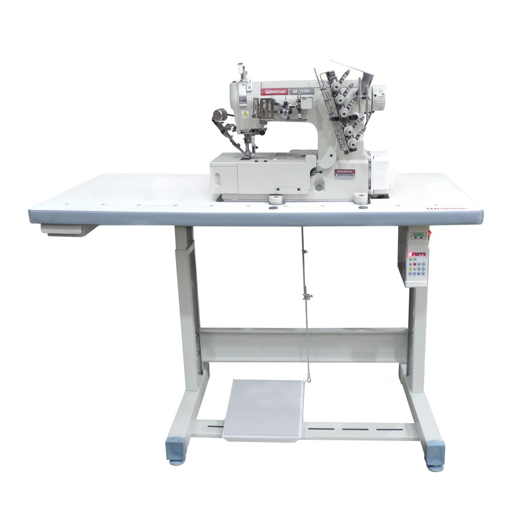 Máquina de Costura Industrial Galoneira Direct Drive Base Plana Fechada W-32500 DC