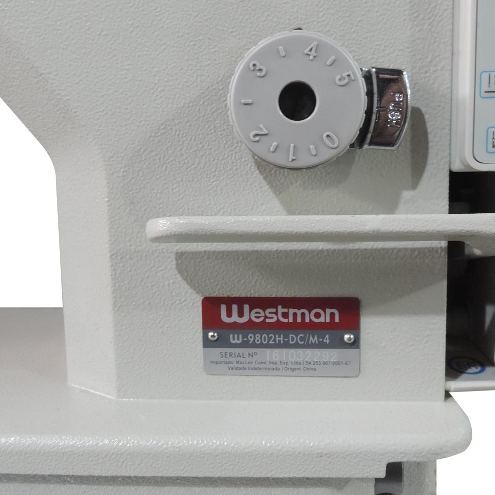 Máquina de Costura Industrial Reta Pesada Eletrônica Direct Drive 4 Funções W-9802 DC-4H/M Westman