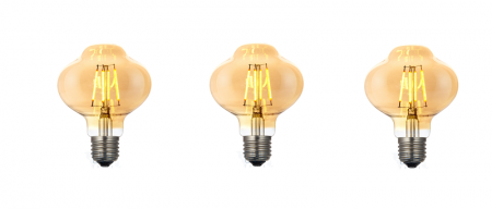 Kit 3 Lampadas Vintage Filamento LED L80 4W Bivolt
