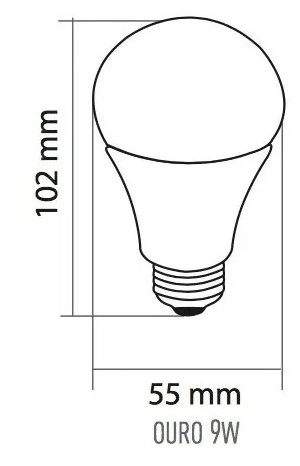 Kit 10 Lampadas LED 9W OuroLux Bivolt Branca 6500K