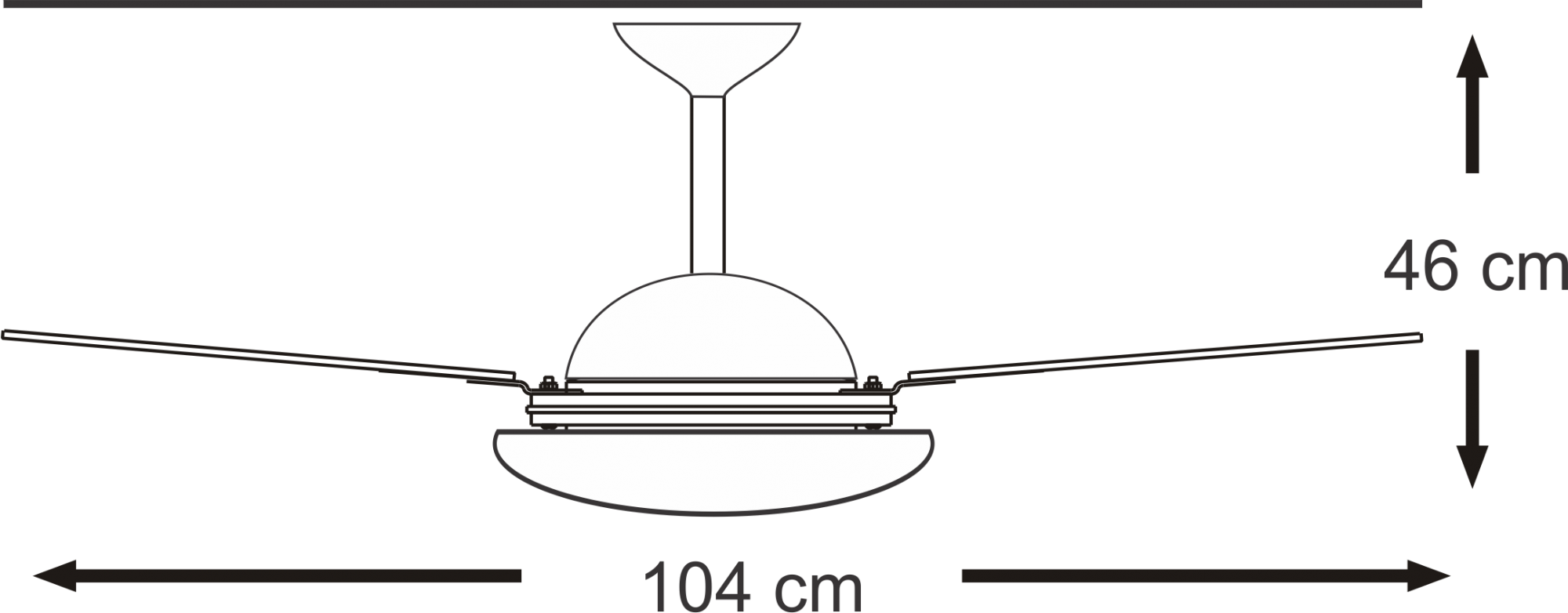 Ventilador de Teto Infinity Ultra Bandeira Preto 3 Pás Mdf Tabaco 110V 2005