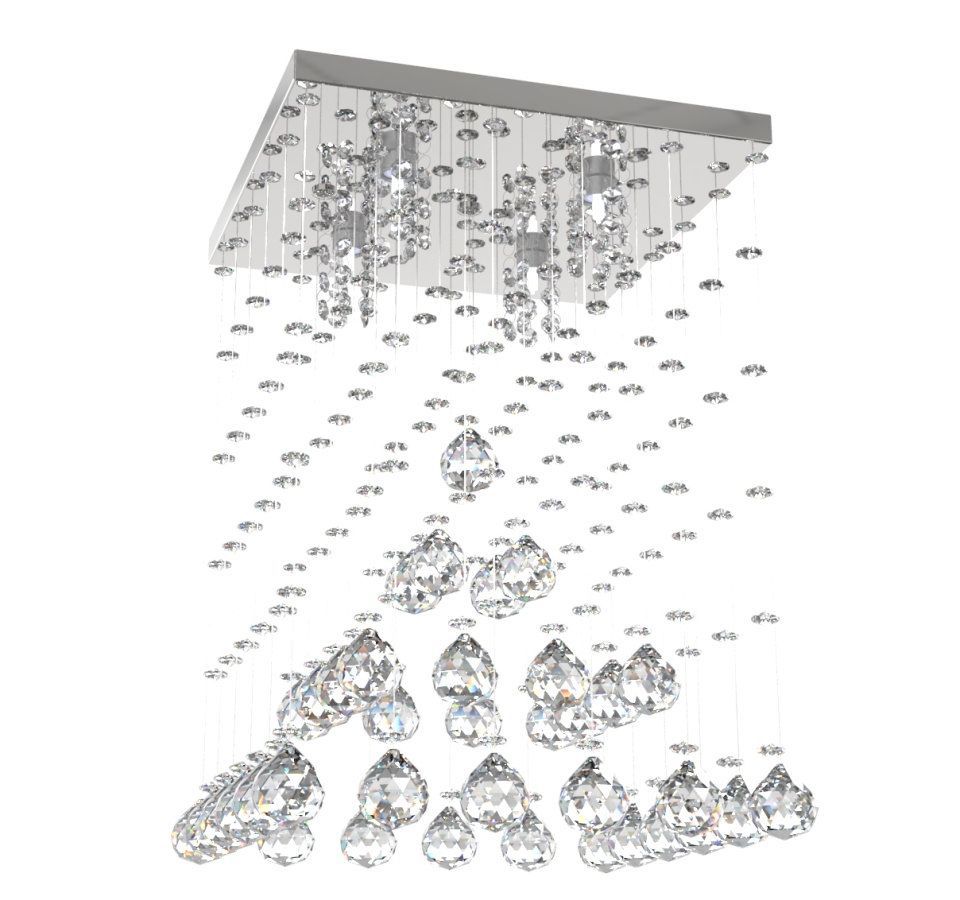 Lustre de Cristal Legitimo Piramide 32cm Sala de estar Mesa Jantar Quarto Living C/ Lâmpadas Led