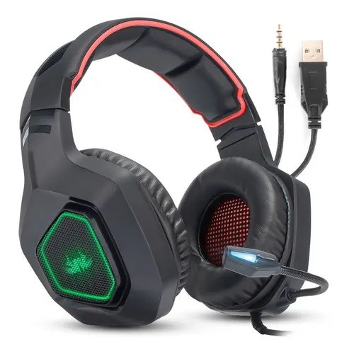 Headphone Gamer Super Bass Headset C Led RGB PC Xbox Celular