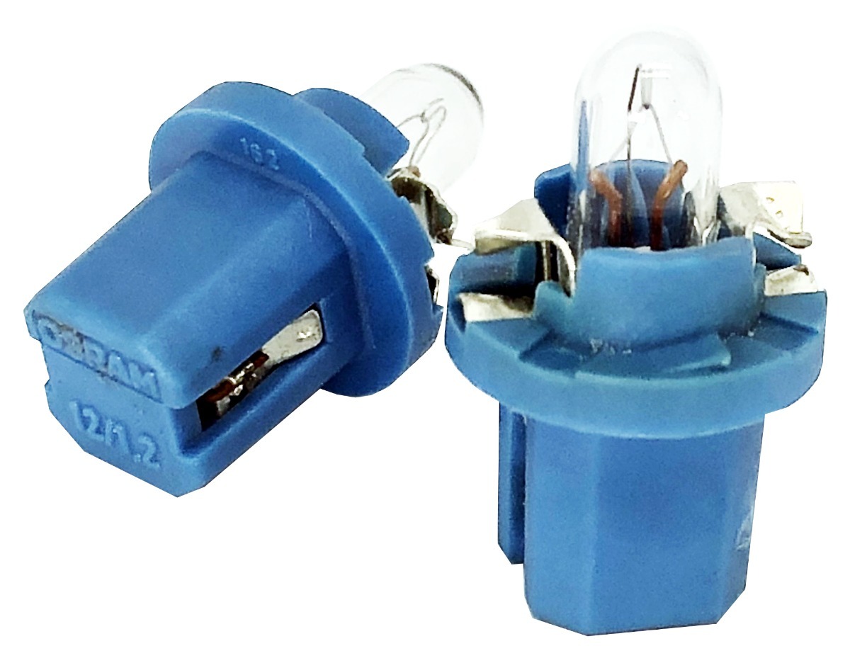 Kit Com 2 Lampadas De Painel Osram 1.2W 12V Azul
