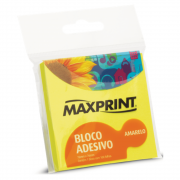 Bloco Adesivo Maxprint 76 X 76mm Amarelo Neon 74334-4