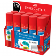 Cola Bastão 10g 10 Unidades Faber Castell