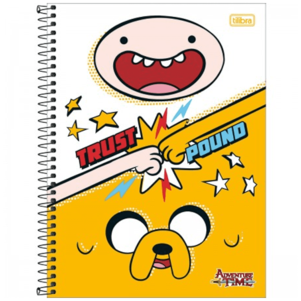 Caderno Universitário Espiral Capa Dura 10 Matérias 200 Folhas Adventure Time Tilibra