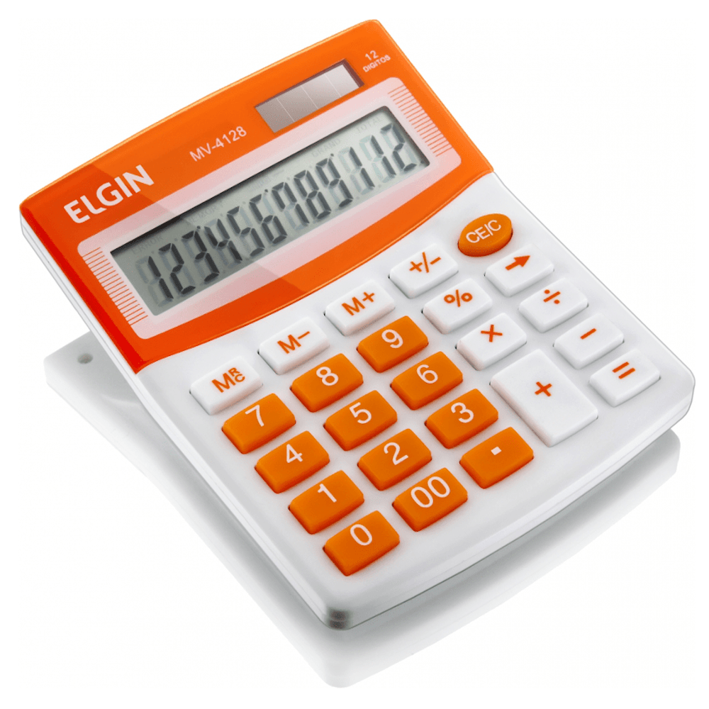Calculadora de Mesa Elgin 12 Dígitos MV-4128 Laranja