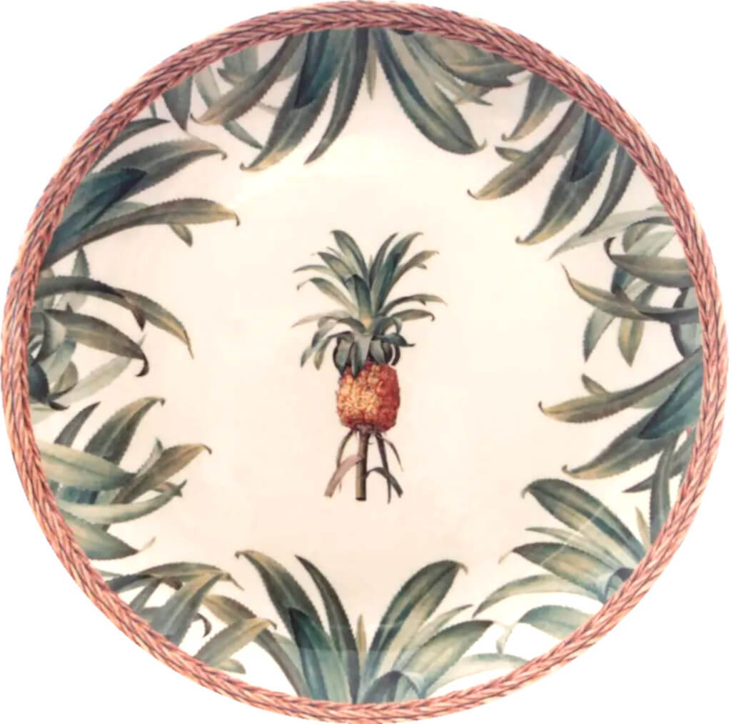 Aparelho de Jantar 30 peças Abacaxi Pineapple Natural Porto Brasil