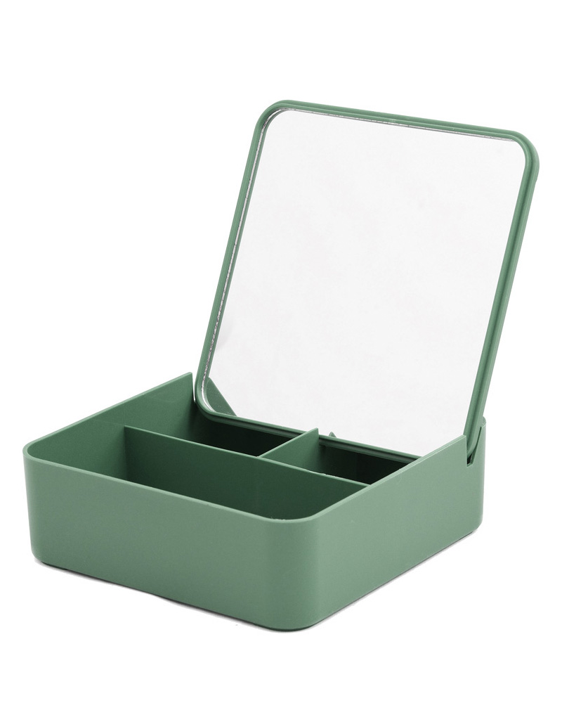 Caixa Organizadora Espelho de Mesa Verde Menta
