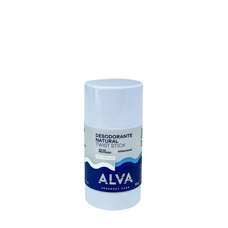 Desodorante Natural Twist Stick Sem Perfume 55g - ALVA - Foto 0
