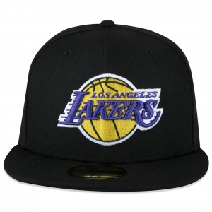 Boné New Era Aba Reta 5950 NBA Los Angeles Lakers League Preto