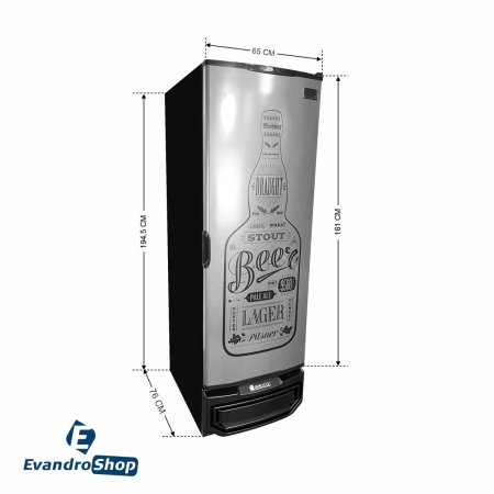 Cervejeira 570 Litros Porta Cega Tipo Inox GCB-57 220V - Gelopar #2