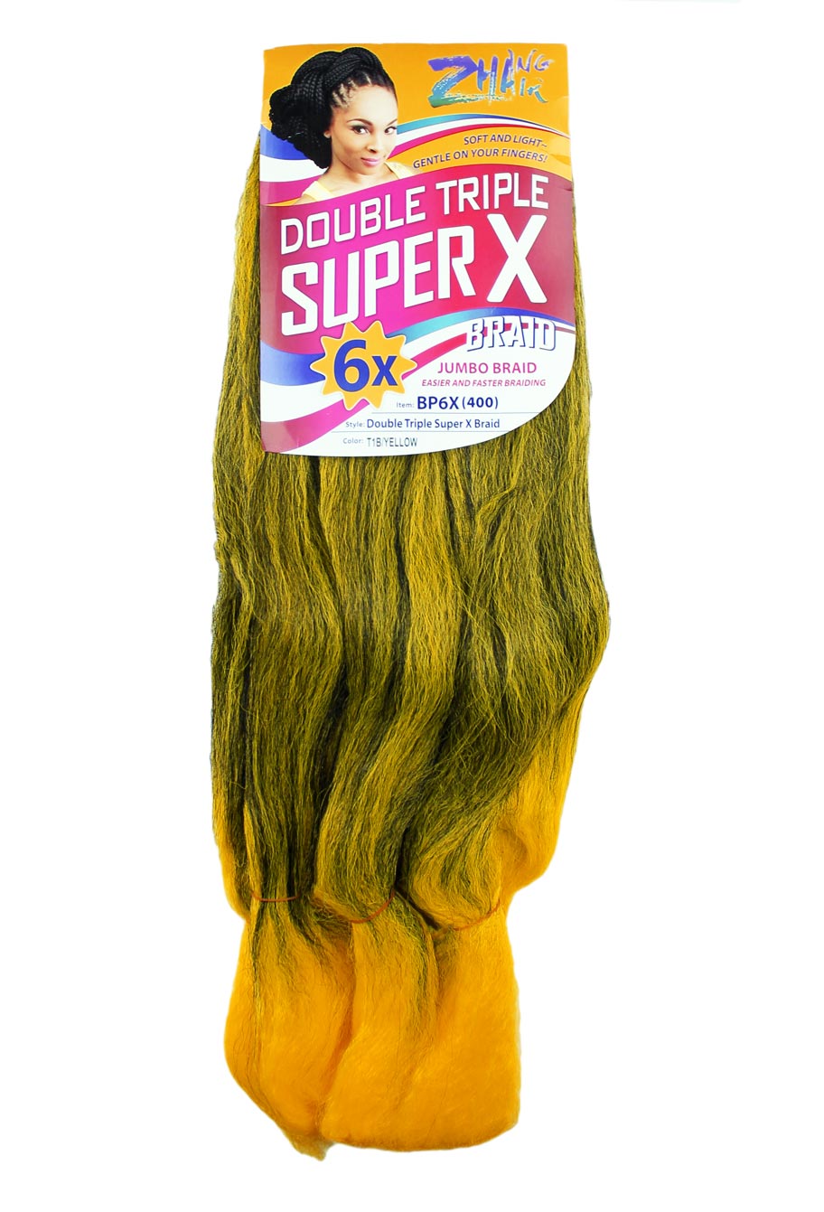 Cabelo Sintético - Zhang hair jumbo - Super X (400g) Cores:T1B/Yellow