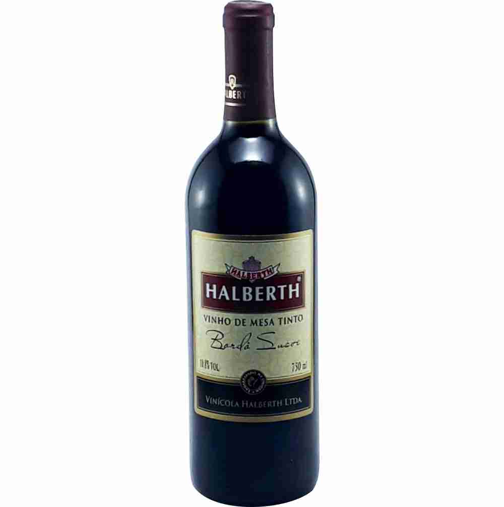 Vinho Bordô De Mesa Suave 750ml - Halberth