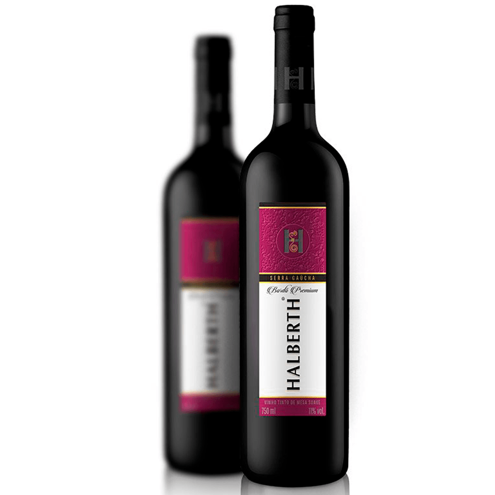 Vinho Tinto Bordo Premium Suave 750ml - Halberth