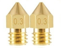2 Bicos - Nozzle - 1.75mm - 0.3mm - Mk7 Mk8 Hotend para Impressora 3D