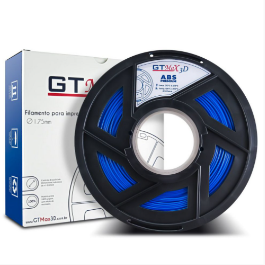 Filamento ABS - Azul Claro - Premium - GTMax 3D - 1.75mm - 1KG