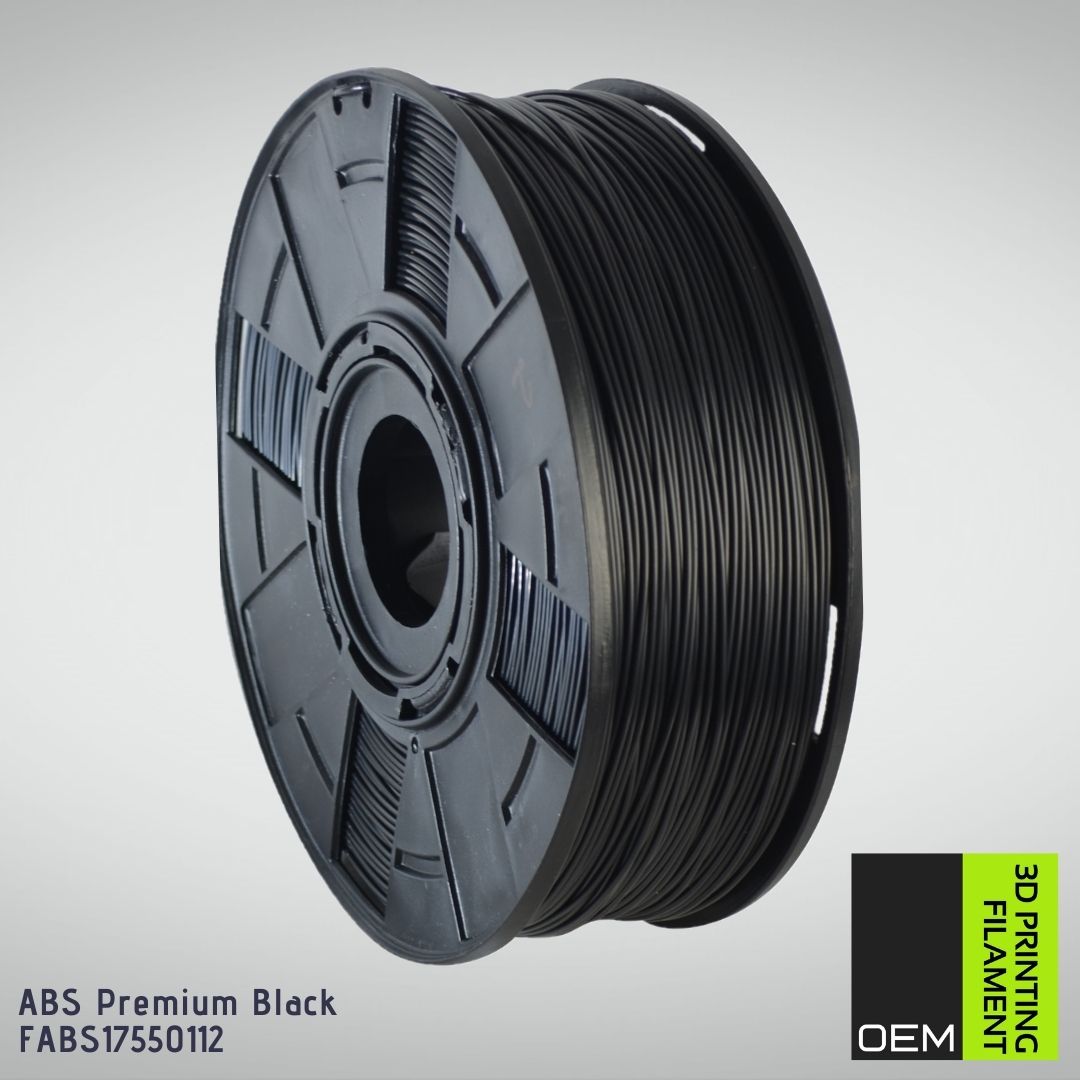 Filamento ABS - Preto - OEM - 1.75mm - 1KG