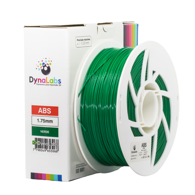 Filamento ABS - Verde - DynaLabs - 1.75mm - 1kg