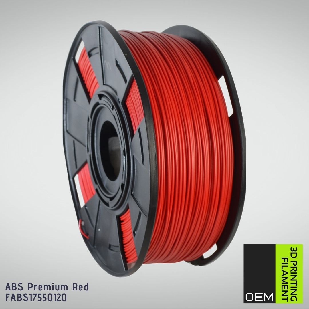 Filamento ABS - Vermelho - OEM - 1.75mm - 1KG