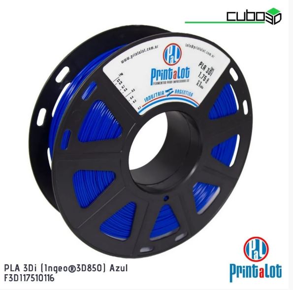Filamento PLA 3Di  - Azul -  PrintaLot - 1.75mm - 1KG