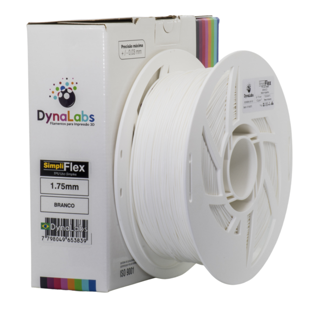 Filamento SIMPLIFlex - Branco - DynaLabs - 1.75mm - 1kg