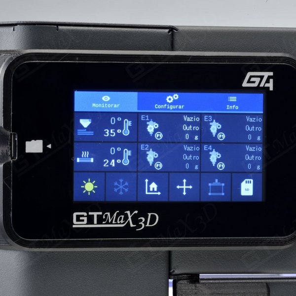 Impressora 3D PRO - GTMAX3D CORE GT4 + Simplify3D + 1KG De ABS