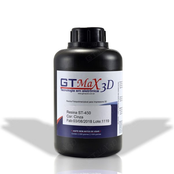 Resina Cinza (Prototipagem Geral) - GTMax 3D - 500G