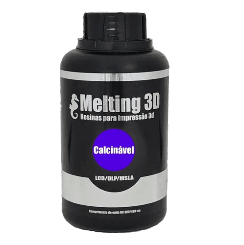 Resina Melting 3D - Calcinável - LCD/SLA/LDP - 380/420 nm - 500 ml