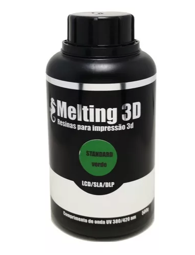 Resina Melting 3D - Verde Translúcida - Standard - LCD/SLA/DLP - 380/420nm - 500 ml
