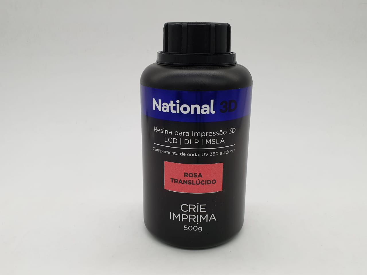 Resina  - Rosa - Translúcida - National 3D - 500 ml