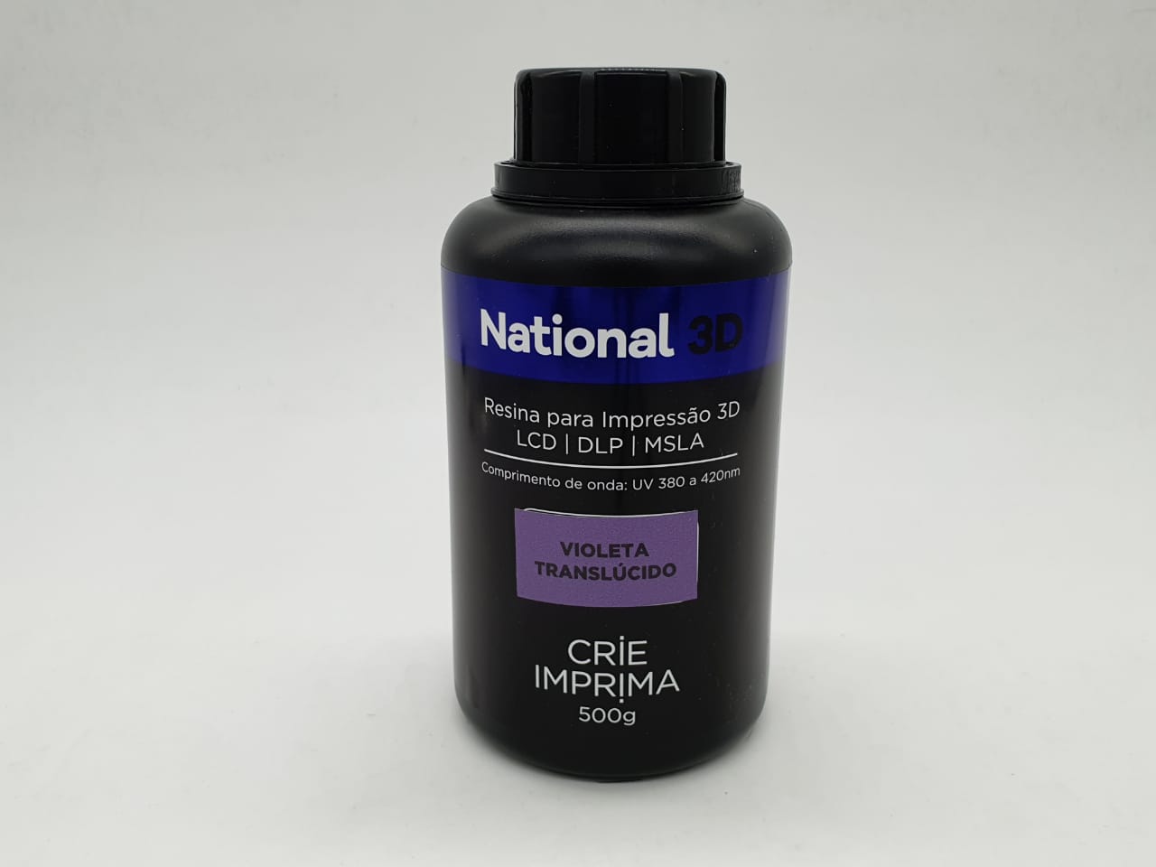Resina  - Violeta - Translúcida - National 3D - 500 ml