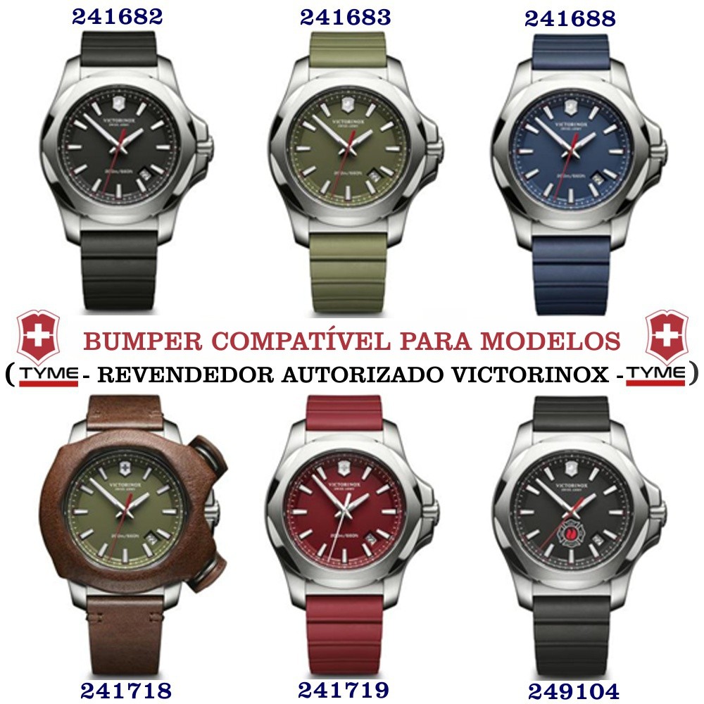 Bumper Protetor P/ Relógio De Borracha Victorinox I.N.O.X Cinza - V.60020
