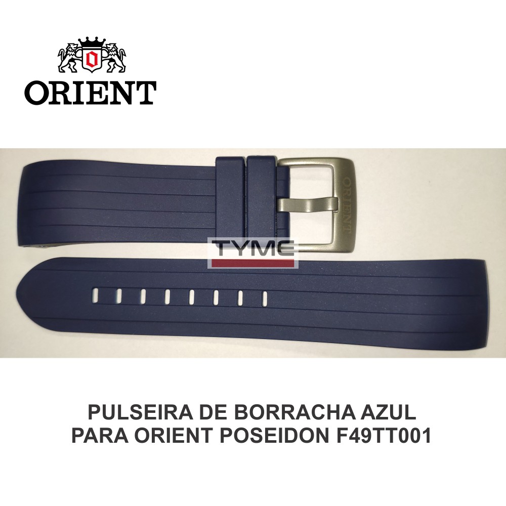 Pulseira de Borracha Azul para Relógio Orient Poseidon F49TT001