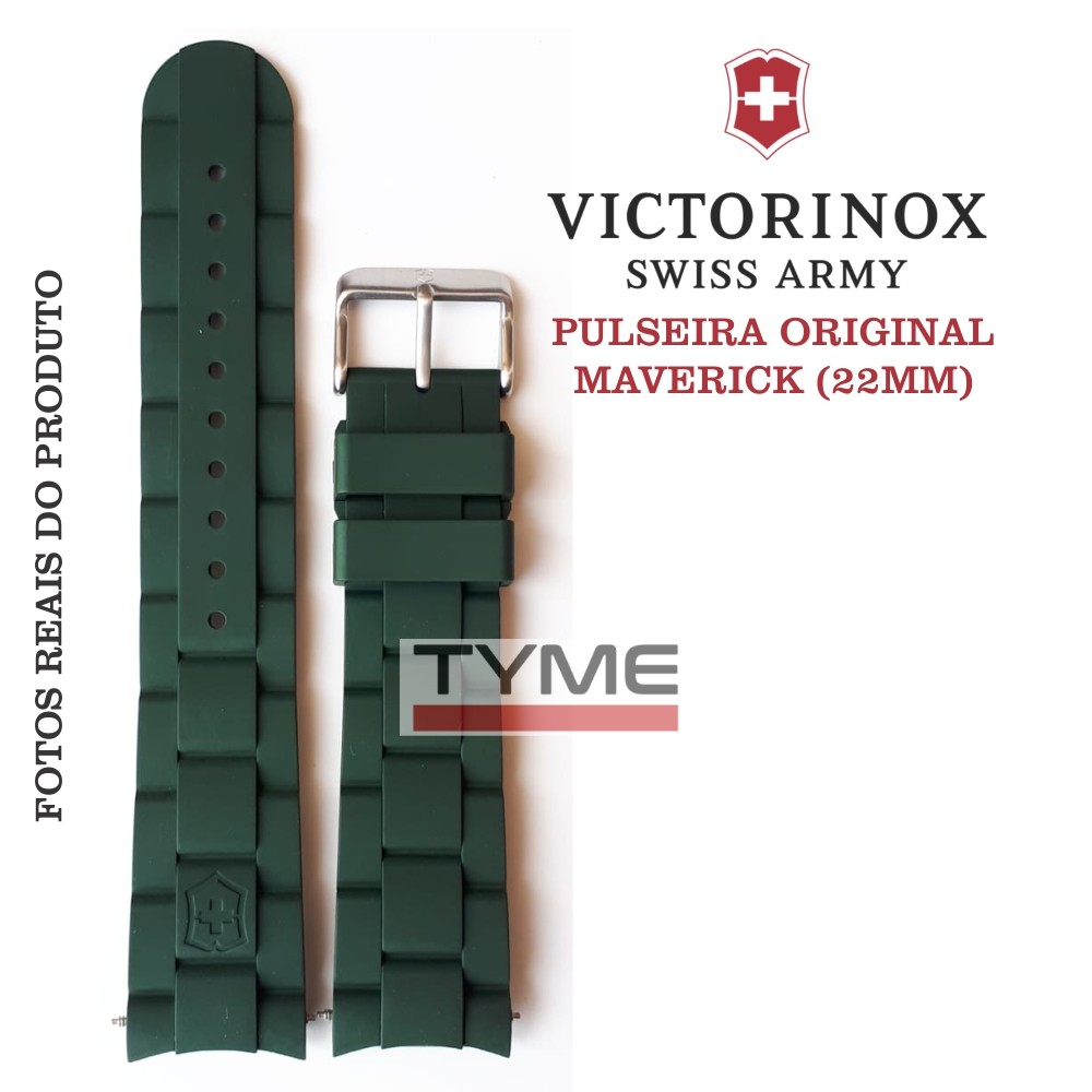 Pulseira de Borracha Verde Victorinox Maverick 22mm 004794