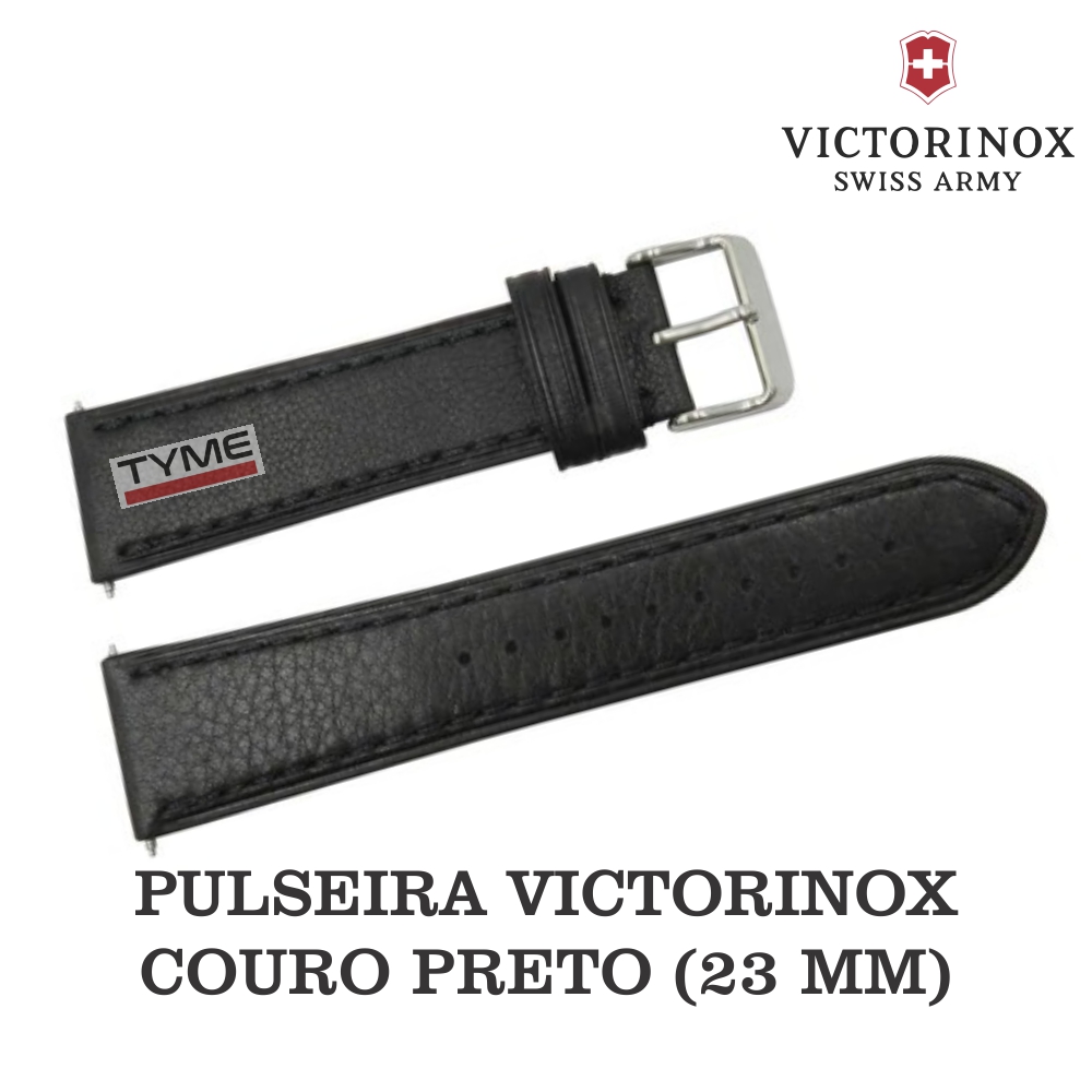 Pulseira de Couro Preto Victorinox 23mm 004972