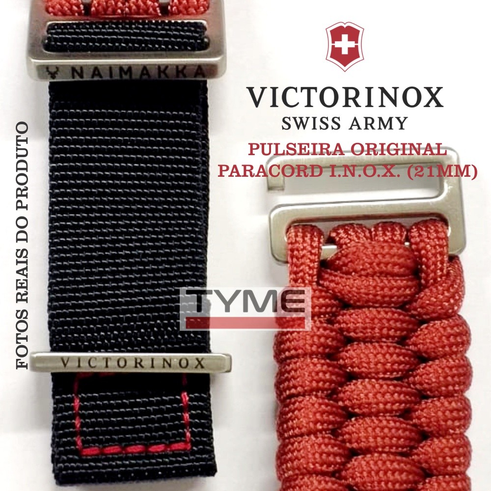 Pulseira Paracord Vermelho Victorinox I.N.O.X. 21mm 005336