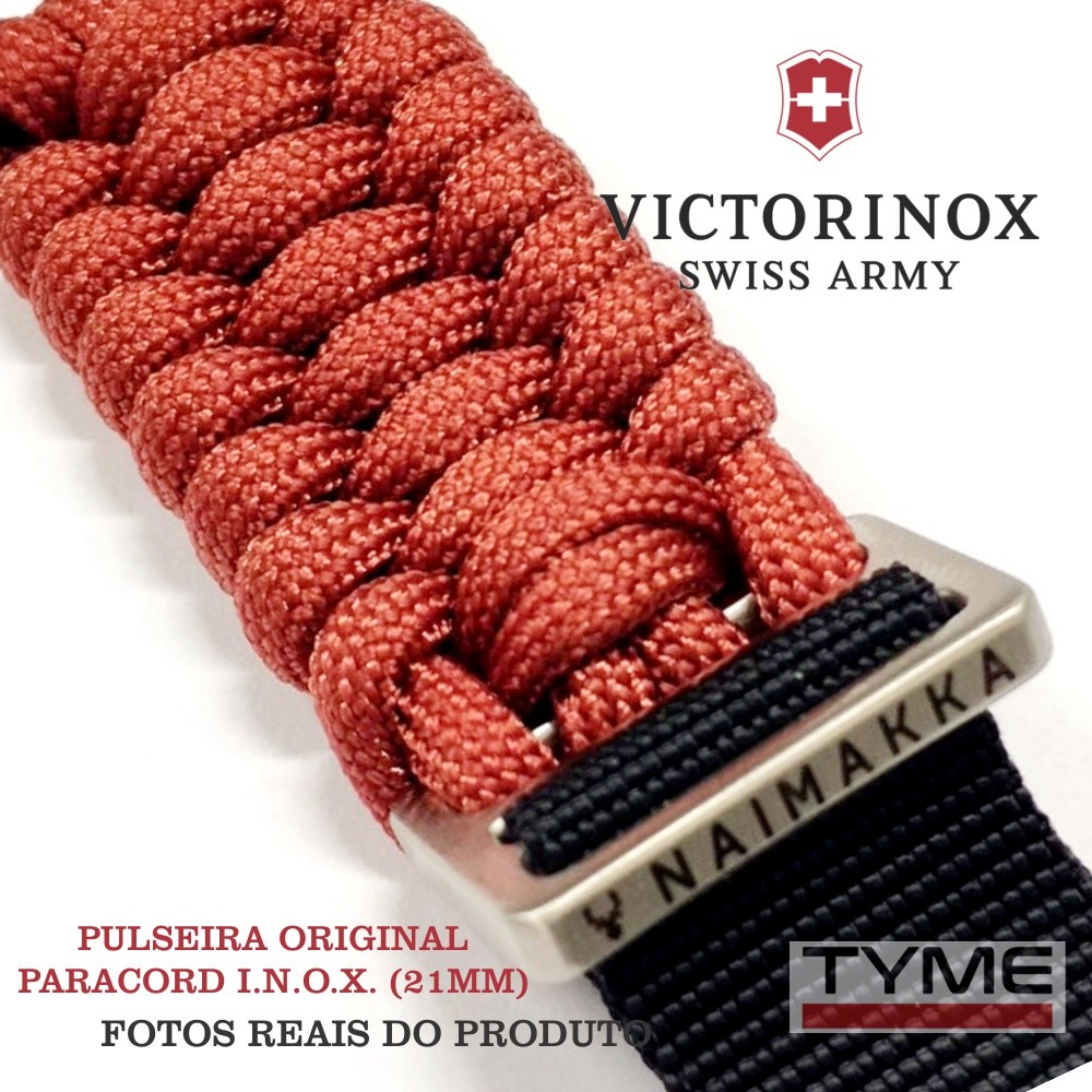 Pulseira Paracord Vermelho Victorinox I.N.O.X. 21mm 005336