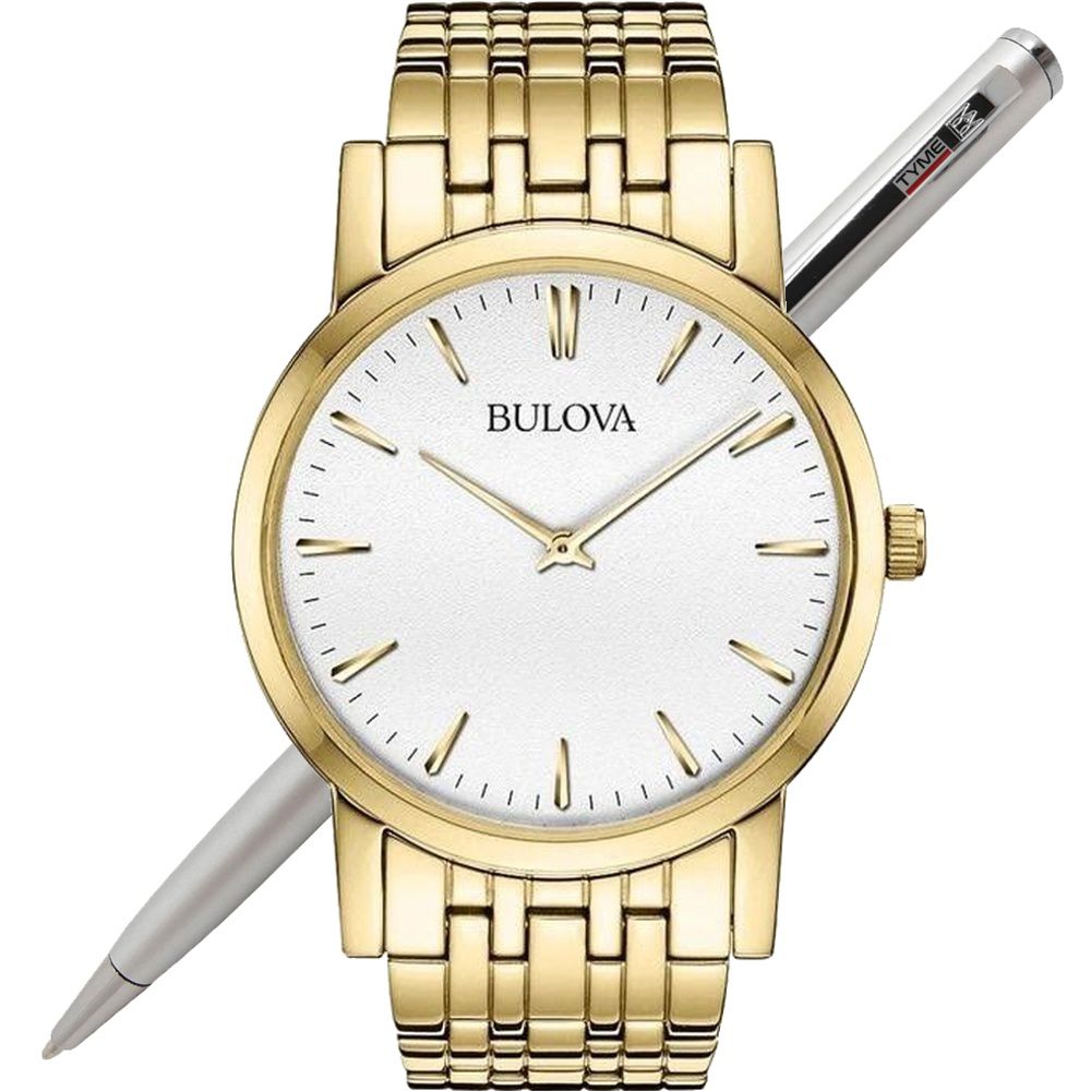 Relógio Bulova Masculino Slim Dourado WB21669H / 97A102