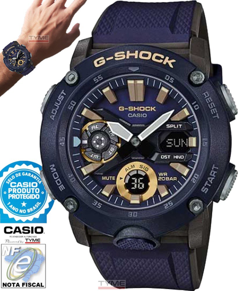 Relógio Casio G-Shock Carbon Core Guard Masculino GA-2000-2ADR