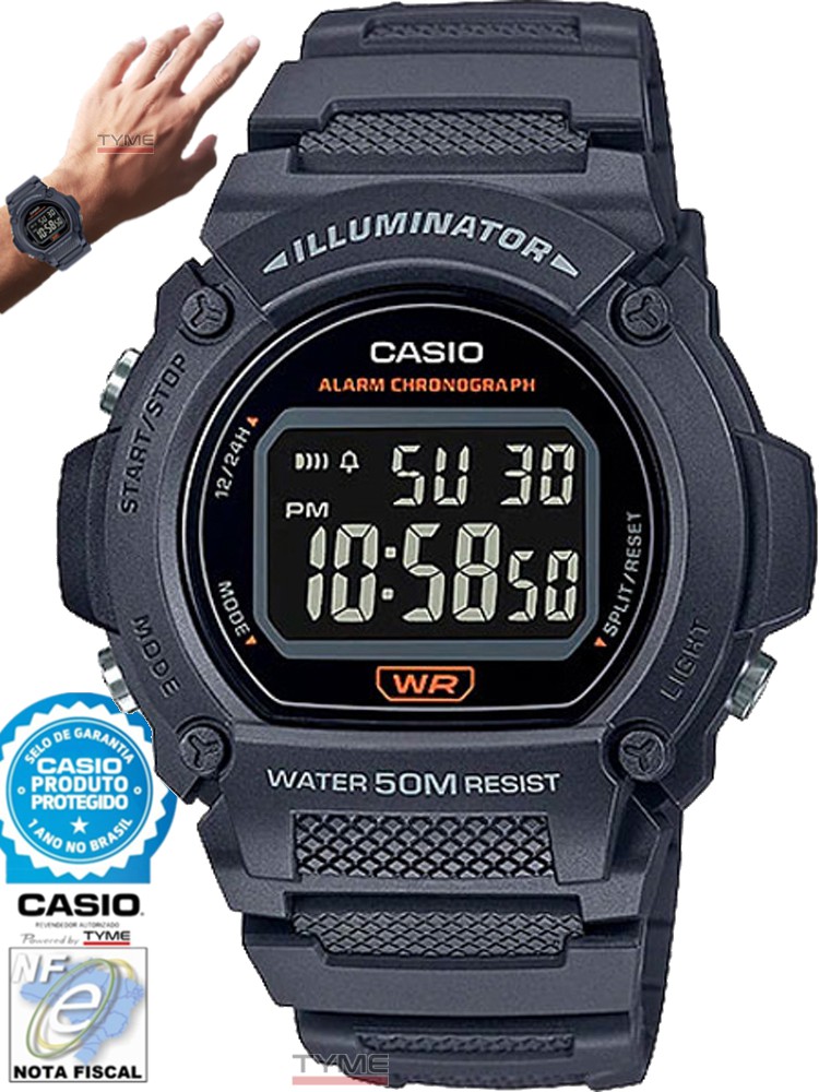 Relógio CASIO STANDARD Digital Masculino W-219H-8BVDF