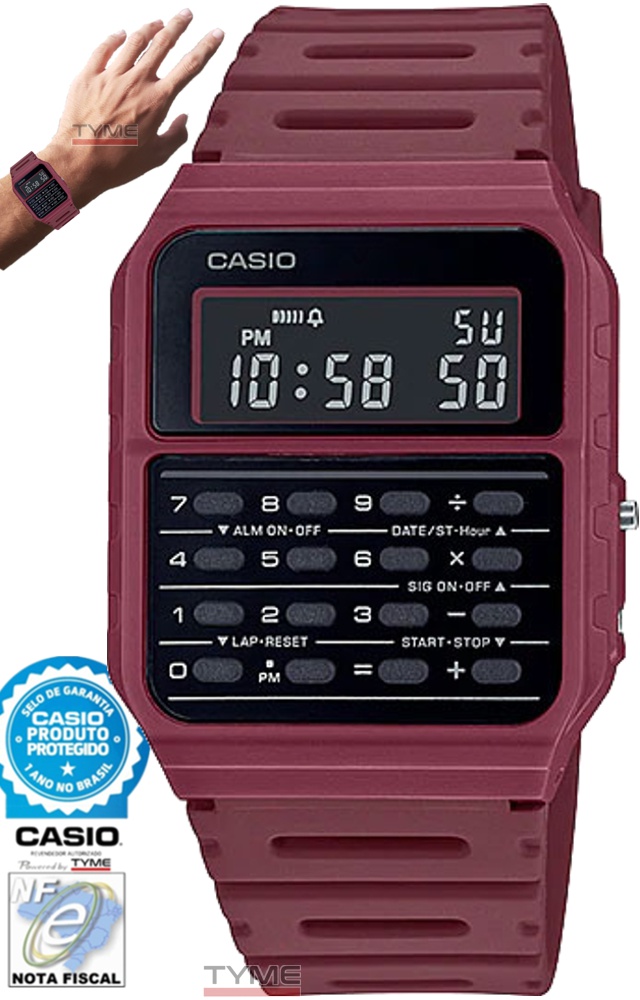 Relógio CASIO VINTAGE Calculadora Unissex CA-53WF-4BDF