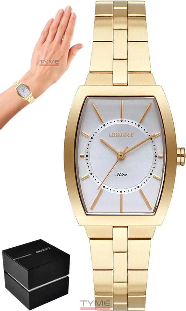Relógio Orient Feminino LGSS0059 S1KX Quadrado Dourado
