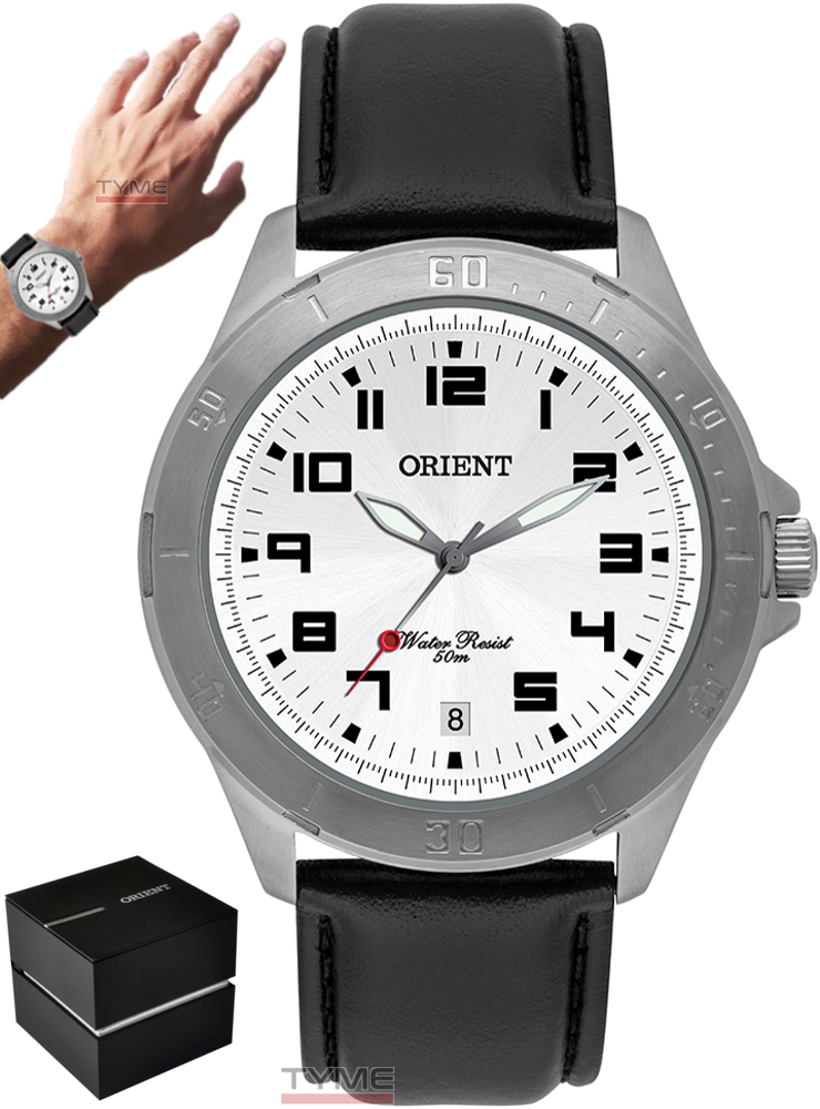 Relógio Orient Masculino MBSC1032 S2PX Análogo Couro Preto