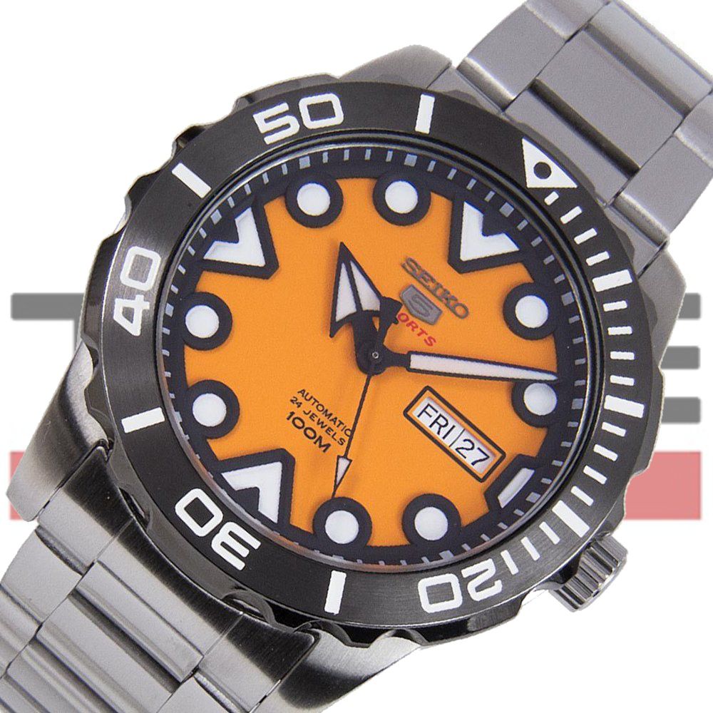 Relógio Seiko 5 Sports Automático Masculino SRPA05B1 O1SX Laranja